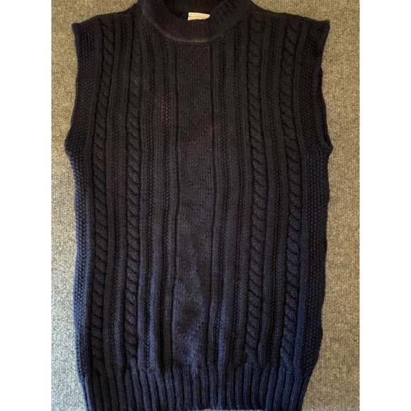 VTG Laura Ashley 100% Wool Thick Cable Knit Sweater Womens Small Preppy Classic - Picture 10 of 13